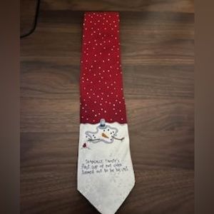 Funny Frosty the snowman Christmas tie